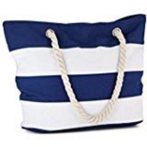 Moskus Beach Bag with Zip Top & Rope Handles (NEW w/ Tag)